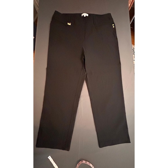 Nanette Lepore Pants - Nanette Lepore Black Gold Hardware Dress Pants XL Stretch‎ Trousers EUC